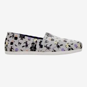 TOMS OrthoLite Glow IN THE DARK Witchcraft Print Slip-On Flats Women Size 8